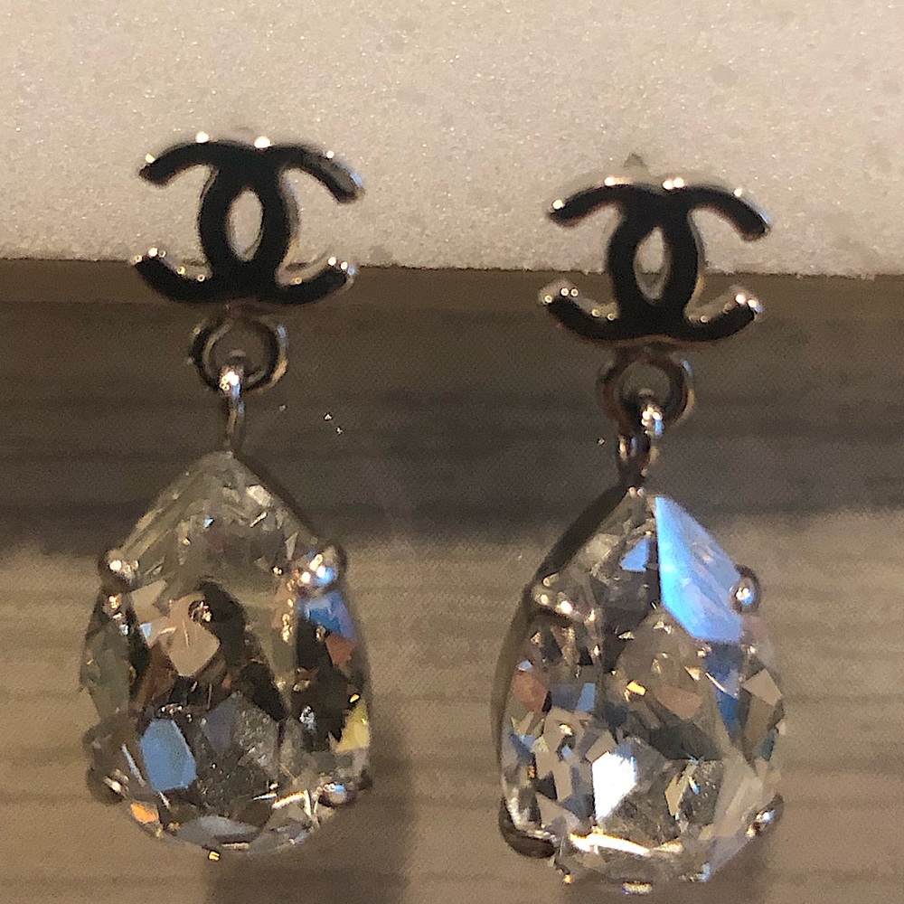 Chanel Pear Drop Earrings